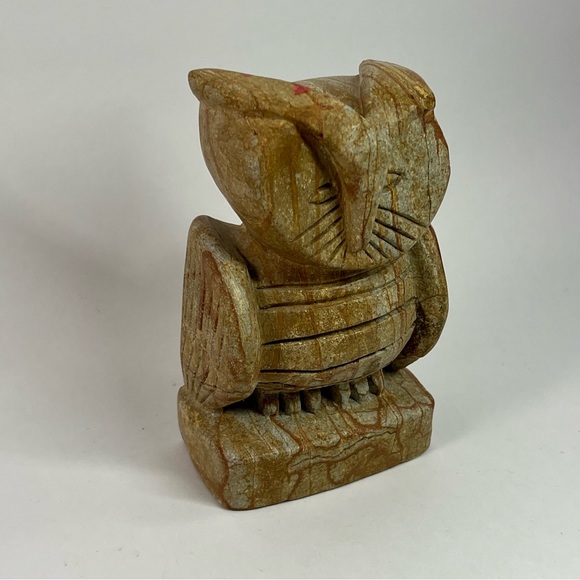 Hand Carved Stone Owl - Picture 2 of 6